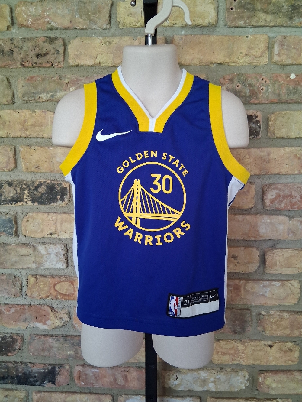 NIKE TODDLER GOLDEN STATE WARRIORS STEPHEN CURRY SWINGMAN SIZE 2T